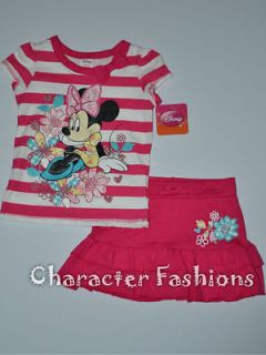 Disney MINNIE MOUSE Oufit Size 18 24 Months 3T 4T Shirt Skirt Skort 