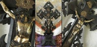   Catholic Ornate Standing Wooden Altar Crucifix   Latin Mass