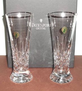 Waterford Lismore Pilsner Set of 2 Glasses Crystal 8.25 Tall New