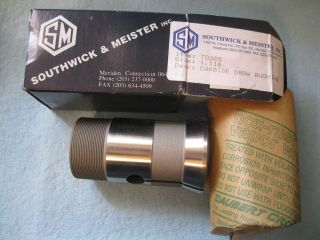 118 SOUTHWICK & MEISTER CARBIDE DRAW BUSHING COLLET TD32S LATHE MILL 