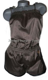   JEANS 55DSL romper dress shorts outfit $190 L sexy sheen smocked sexy
