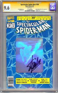 mm SPECTACULAR SPIDER MAN #189 CGC SS 9.6 *SIGNED BY STAN LEE* 30TH 