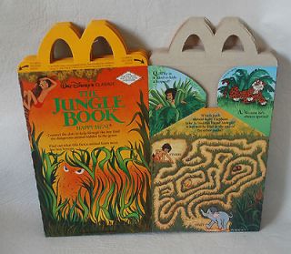 McDonalds The Jungle Book Happy Meal unused Box Boxes 1989 Walt 