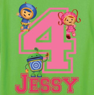 PERSONALIZED TEAM UMIZOOMI BIRTHDAY AGE T SHIRTS, Many Sizes & Colors 