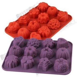 Mixed Flower Floral Chocolate Candy Jelly Silicone Baking Mould Mold 