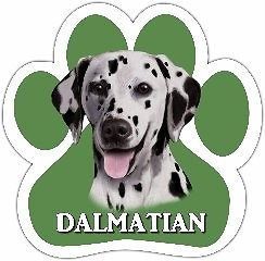 Dalmatian Dog Paw Shaped Vinyl Car UV Coated Magnet 13125 47 Use on 