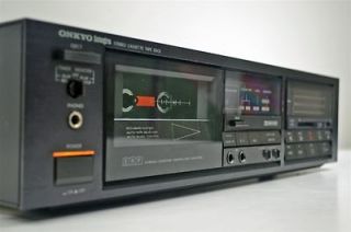 onyko stereo dual cassette deck tape player recorder ta 2048