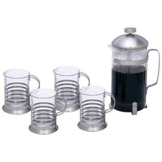 Wyndham House™ 1.06qt (1L) Glass French Press Coffee/Tea Set Gift 