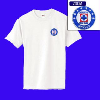 Cruz Azul Mexico Football Soccer Patch t shirt WHITE $14.99 M XL