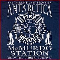 antarctica mcmurdo fire penguins t shirt antartica xl time left