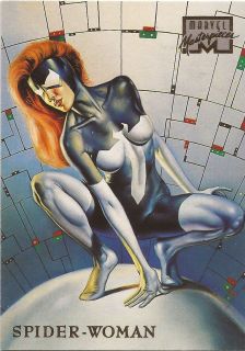 1996 marvel masterpieces 46 spider woman trading card time left
