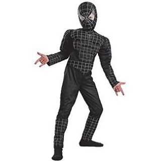 The Amazing Spider Man Black Muscle Child Costume Size 14 16 Disguise 