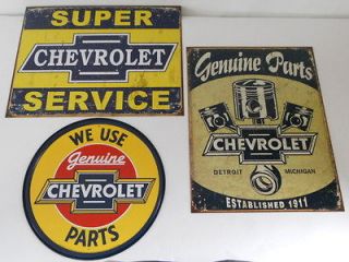 Chevy Service Lot Garage Distressed Vintage Style Signs Hot Rat Rod 