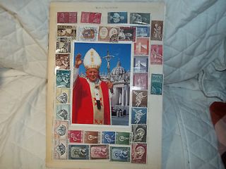 RARE VATICAN STAMPS 1950s 33 STAMPS WITH PICTURE OF POPE ROMA PIUS VI 