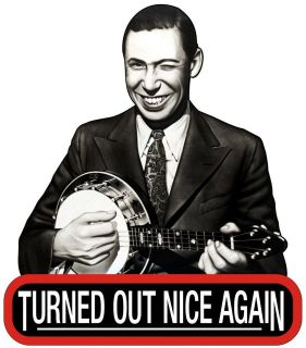 george formby turned out nice again 60mm vinyl sticker from