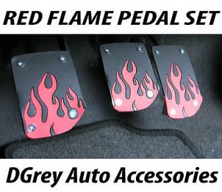 red flame rubber pedals fiat panda punto stilo 500 time