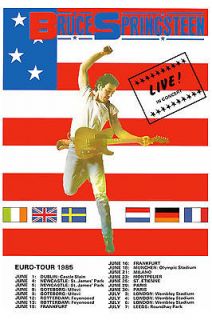 The BOSS Bruce Springsteen European Tour Poster Circa 1985