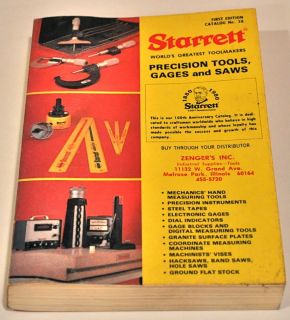Starrett   First Edition   Precision Tools Gages & Saws Catalog   1979 