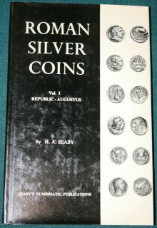 book ancient roman silver coins vol i by h a