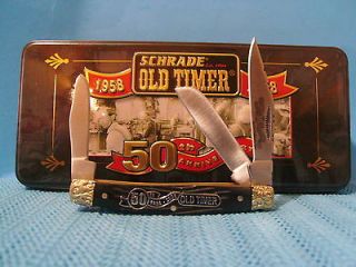 Custom OLD TIMER pocket knife Stockman 50th Anniversary in gift tin 