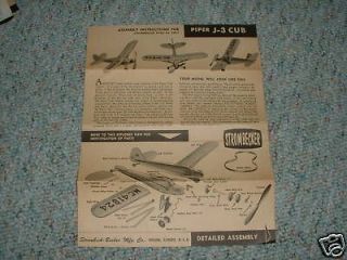 strombecker piper j 3 cub 1955 instructions a time left