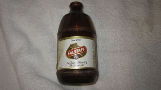 old vintage falstaff stubby beer bottle 12 oz time left