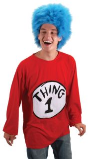 DR. SEUSS THING 1 ADULT WIG COSTUME KIT Funny Comical Famous Halloween 