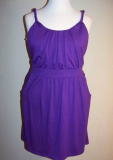 l8ter purple knit dress or swim cover up 3x nwt