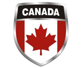 Canada Shield Flag Crest Canadian Car Vinyl Window Bumper Sticker 