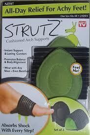 STRUTZ Cushioned Arch Supports All Day Relief for Achy Feet As 