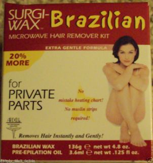 surgi bikini wax brazilian private hair remover leg kit time