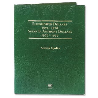 Littleton Coin Folder LCF6 Susan B. Anthony & Eisenhower Dollars 1971 