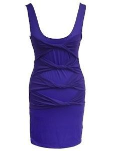   Womens Rock N Roller Purple Fitted Party Evening Dress Sze UK 8