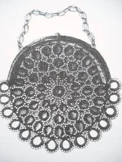 vintage tatting pattern purse in tatting and beads from canada