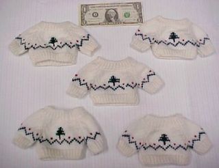 Lot 5 Greek Doll Christmas Tree Sweaters Clothing Tops Teddy Bears 