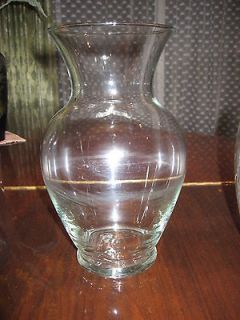 clear tall glass vase in contemporary design 