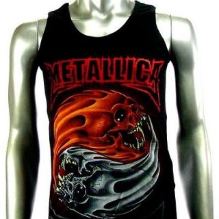 Sz M Metallica T Shirt Tank Top Vest Biker Rider Heavy Metal Rock Punk 