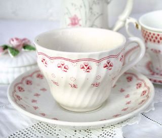 VINTAGE TEA CUP AND SAUCER.SHABBY CHIC.BABY PINK.WEDDING.BARRATTS 