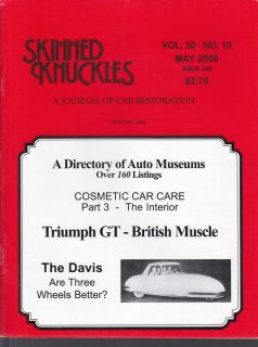 Skinned Knuckles 5/06, 55 57 T Bird, Cosmetic Care, Triumph GT6, Davis 