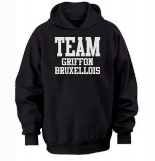 TEAM GRIFFON BRUXELLOIS HOODIE warm cozy top   dog and puppy pet 