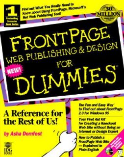 Frontpage for Dummies by Dummies Technical Press Staff 1996, Paperback 