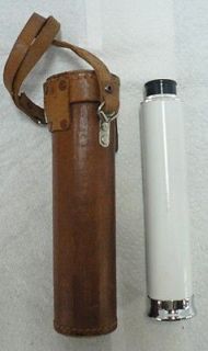 very nice hand held telescope with leather case time left