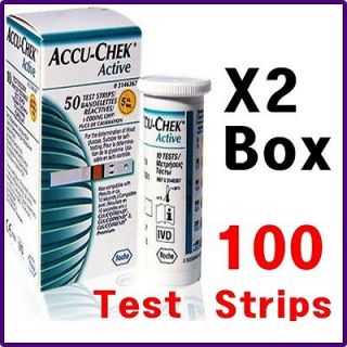 NEW Brand] ACCU CHEK Active 100Test Strips 2 Box Sealed Expiry9/2013 