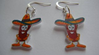 mexican jumping bean earrings sombrero unique jewelry one day shipping