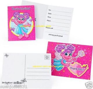 abby cadabby combo invitations thank you cards new time left