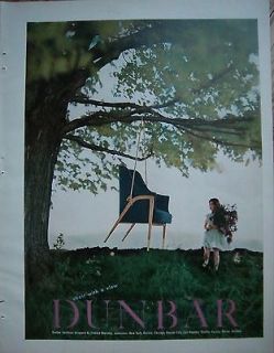 1956 vintage dunbar furniture chair with a view color ad