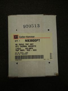Cutler Hammer NB TriPac Trip Unit   NB3800PT   3 Pole, 800 Amp   New 
