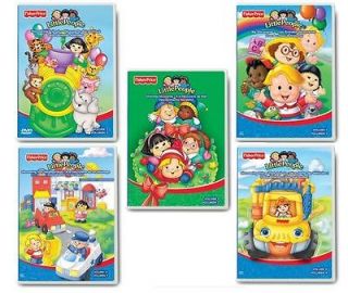 NEW ~ Fisher Price LITTLE PEOPLE Discovering DVDs Lot of 5 ~ CHRISTMAS 