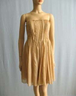 Haute Hippie Strapless Pleated Chiffon Dress M NWT $595 NoBELT