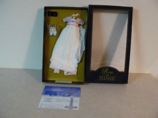 Franklin Mint Titanic White and Lilac Ensemble COA For Vinyl Rose Doll